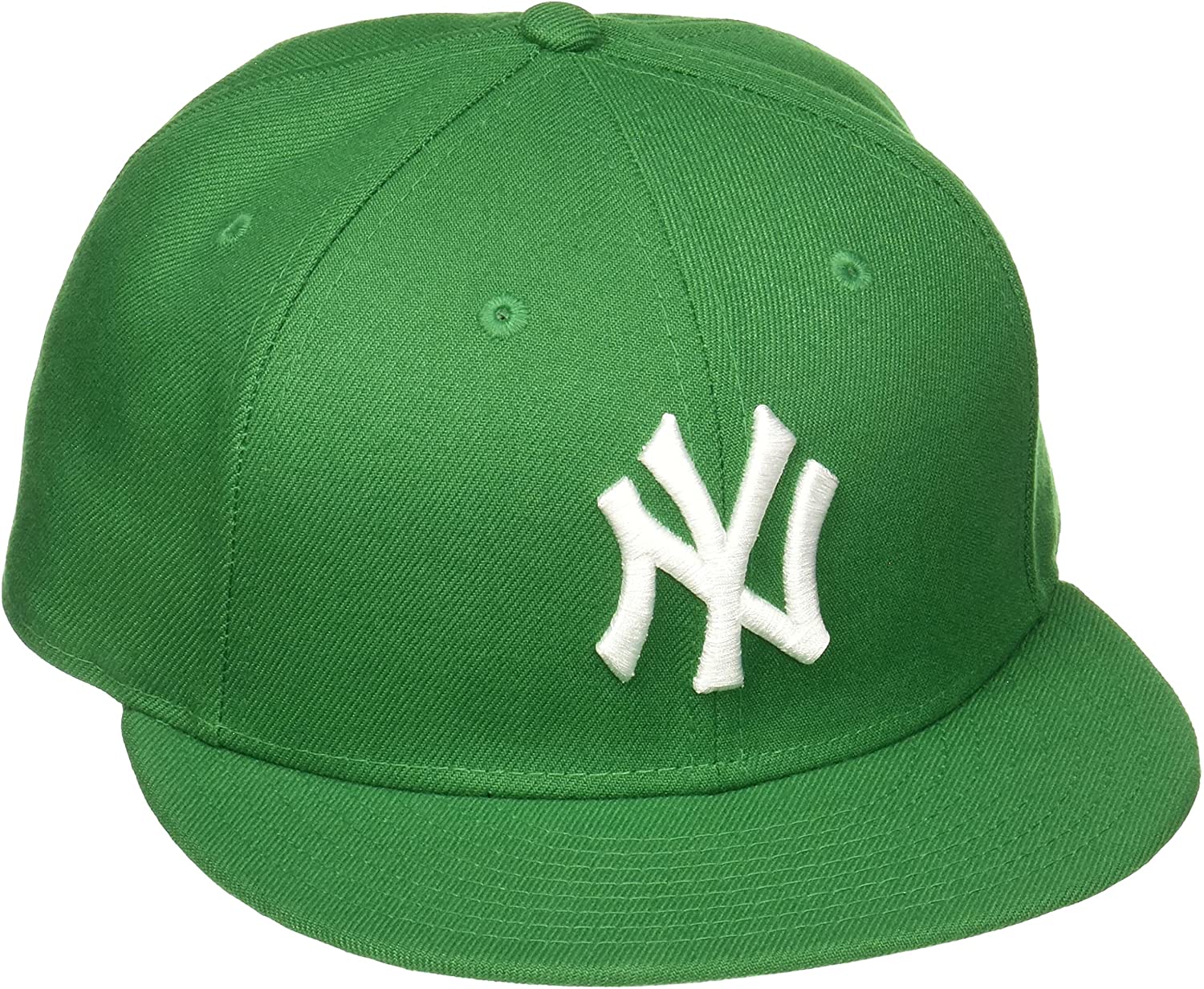 green fitted hat